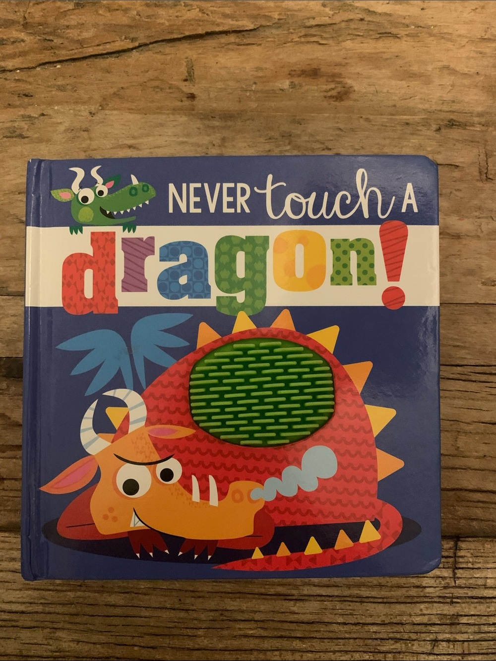 Never Touch a Dragon! Board Book - Colorful Blue & Red Cover